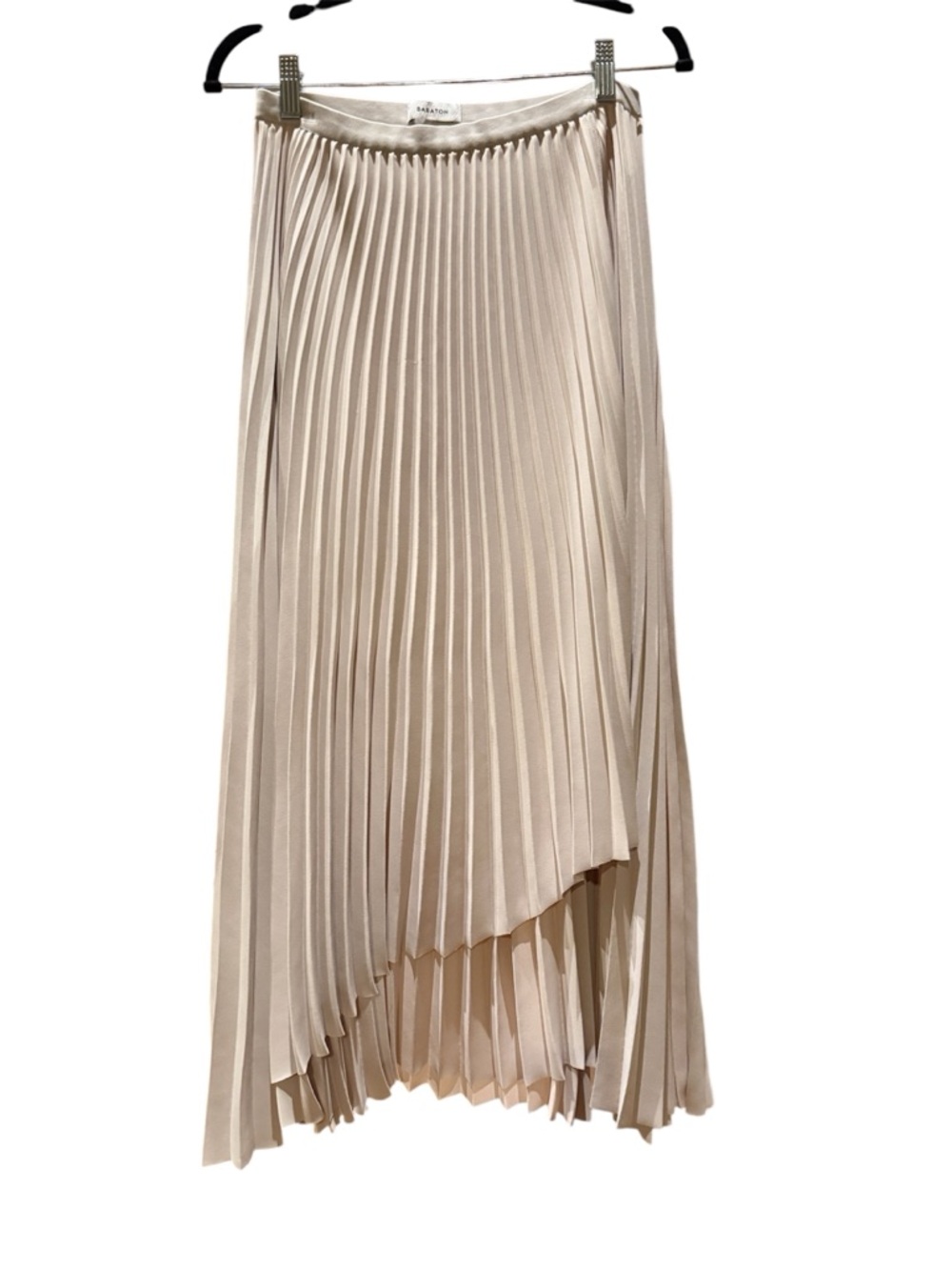 Aritzia Babaton Ladder Skirt Asymmetric Midi Skirt - Cream